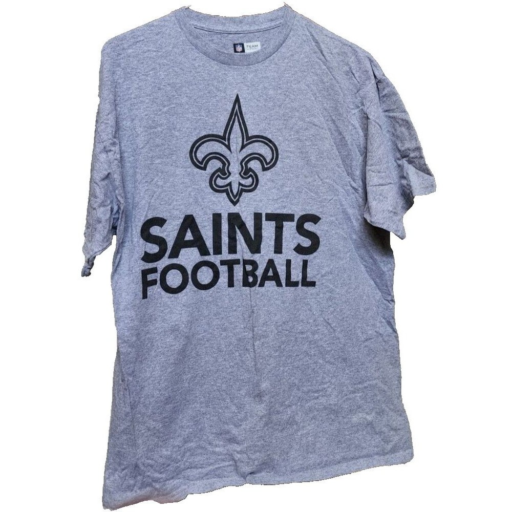 New Orleans Saints Football T-Shirt Size XL NFL Team Apparel Gray